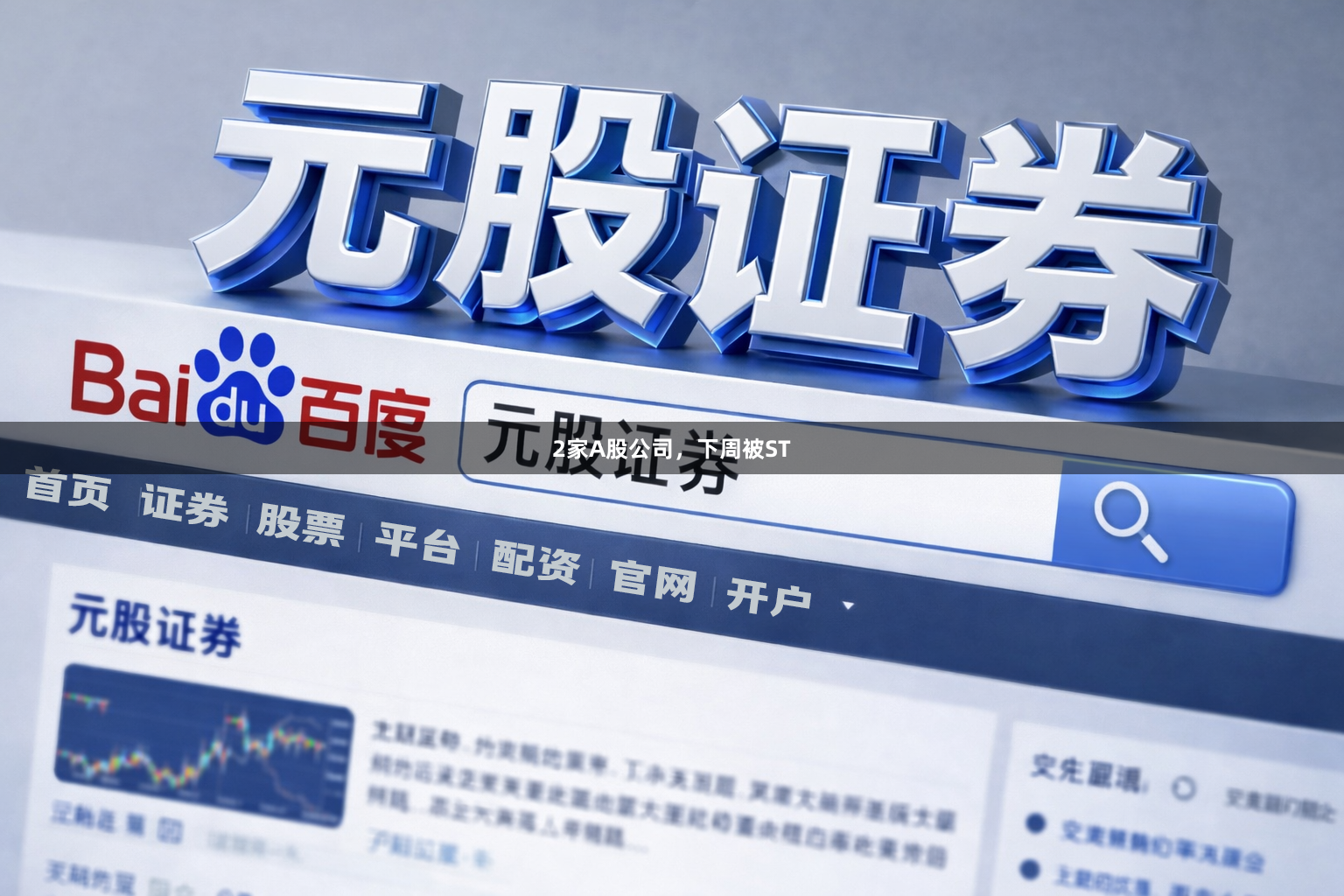 2家A股公司，下周被ST