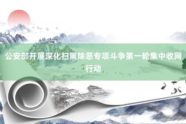 公安部开展深化扫黑除恶专项斗争第一轮集中收网行动
