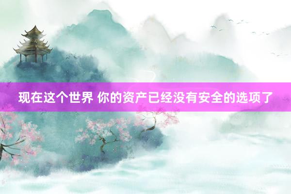 现在这个世界 你的资产已经没有安全的选项了