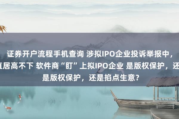 证券开户流程手机查询 涉拟IPO企业投诉举报中，软件侵权一直居高不下 软件商“盯”上拟IPO企业 是版权保护，还是掐点生意？